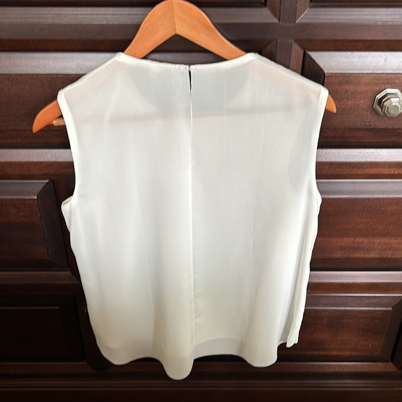 COS white leather front top size 8 - Picture 2 of 6